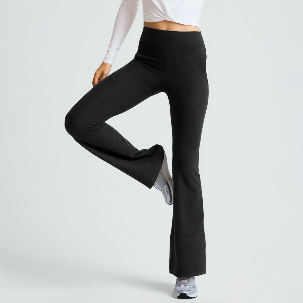 Spacedye All Day Flare High Waisted Pant in Darkest Night